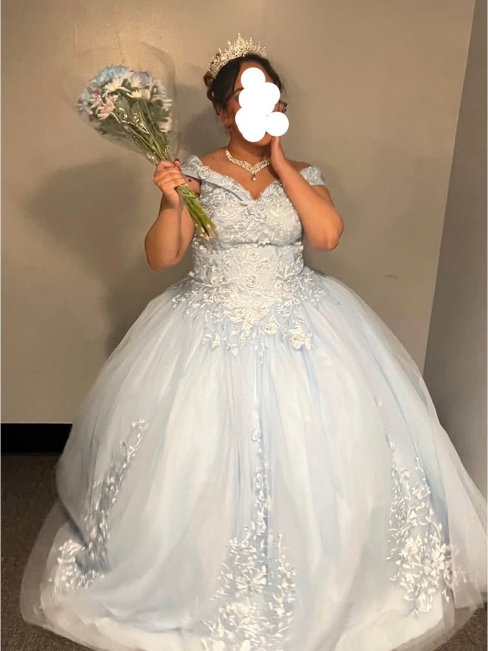 Baby blue quinceanera
